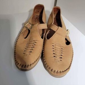 Vintage Dexter Shoes Womens SZ 7.5  Brown Comfort Classics Leather Flats USA